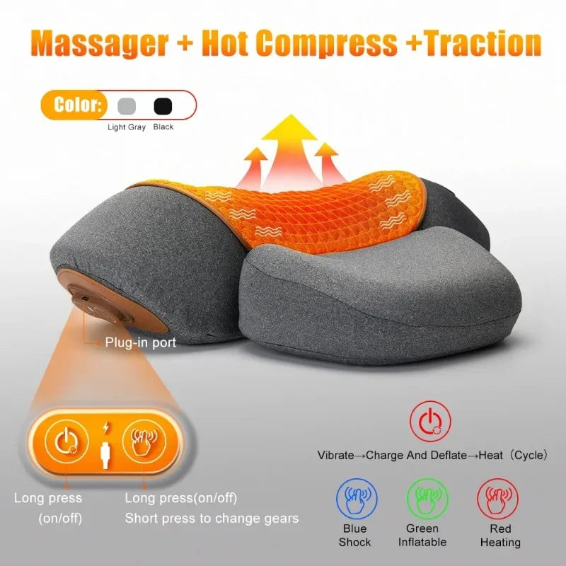 Coussin de massage chauffant pour le cou
