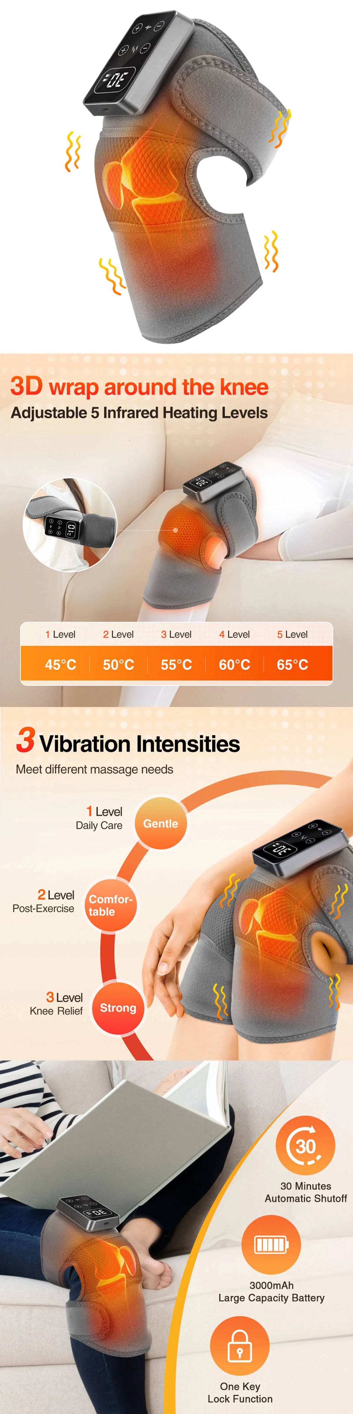 Heated Knee Massage Wrap