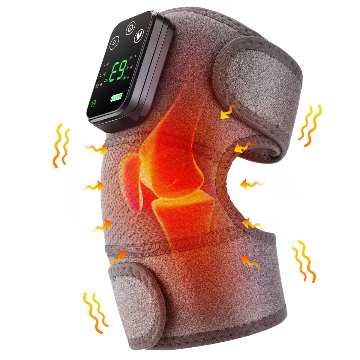 Appareil de massage intelligent pour genoux avec chauffage électrique, compresse chaude et vibration pour la protection des articulations, du cou et des épaules