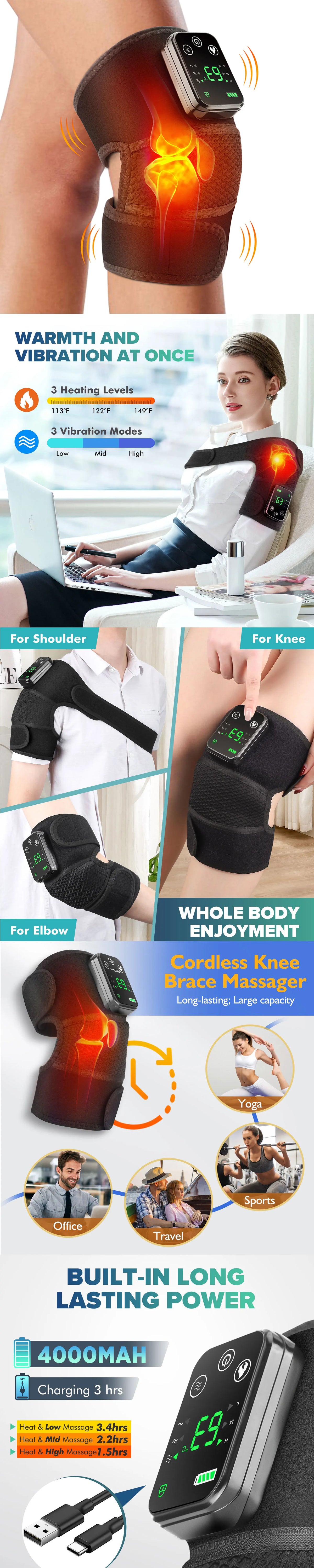 Heated Knee Massage Wrap