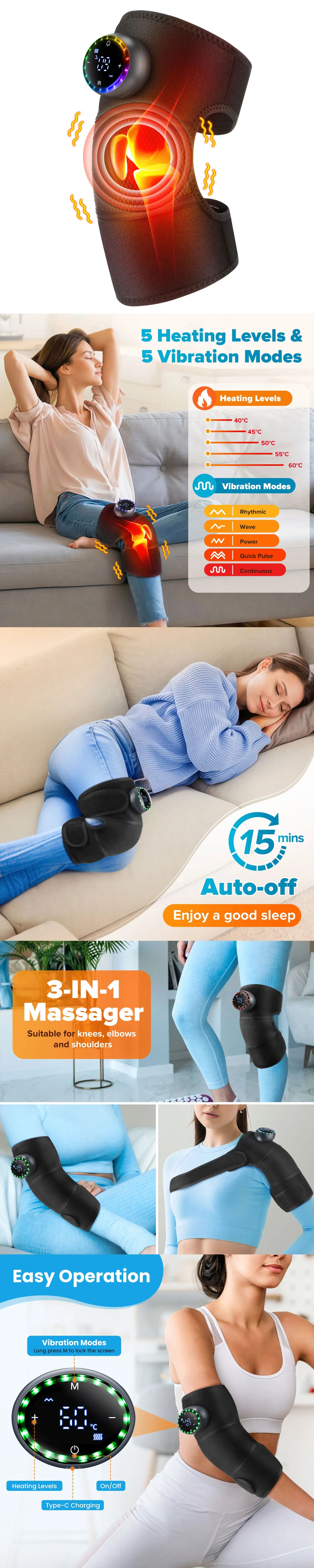Heated Knee Massage Wrap