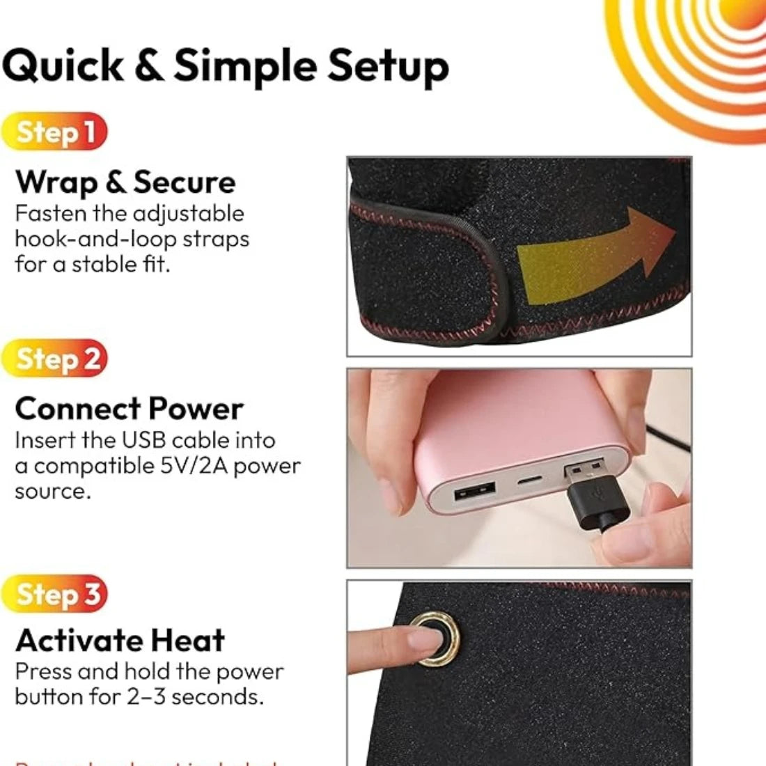 Ceinture chauffante pour la hanche