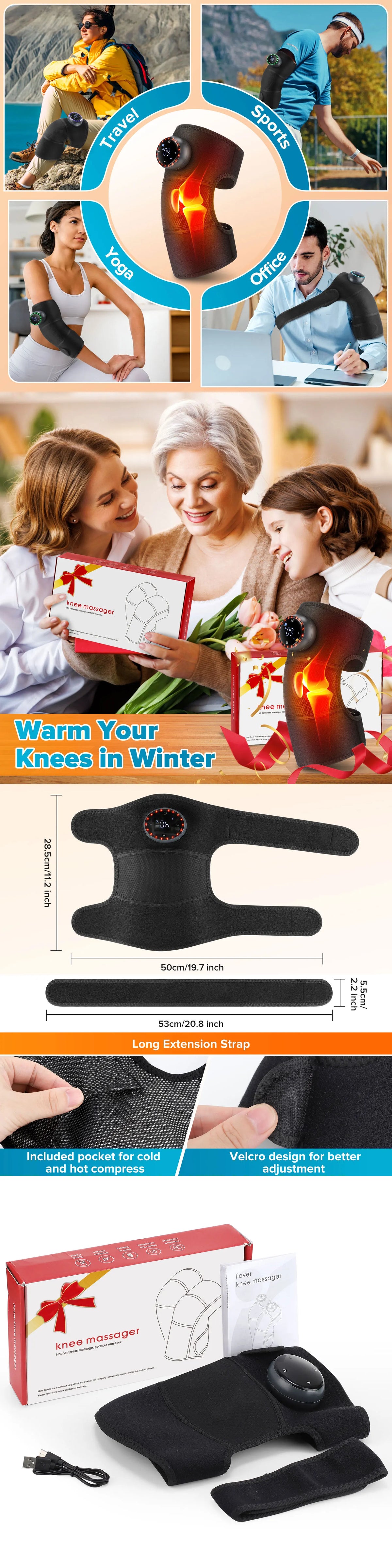 Heated Knee Massage Wrap