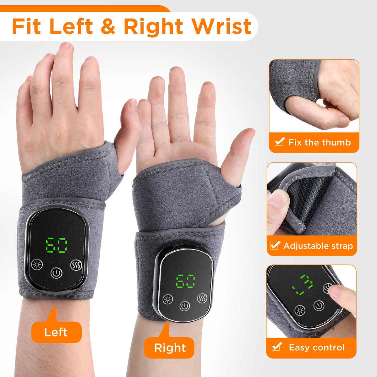 Heated Vibration Wrist Wrap