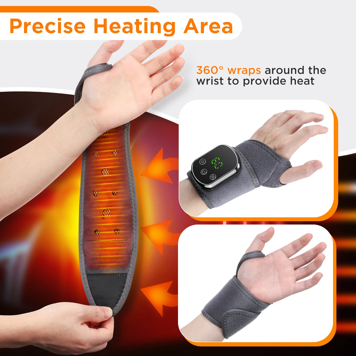 Heated Vibration Wrist Wrap