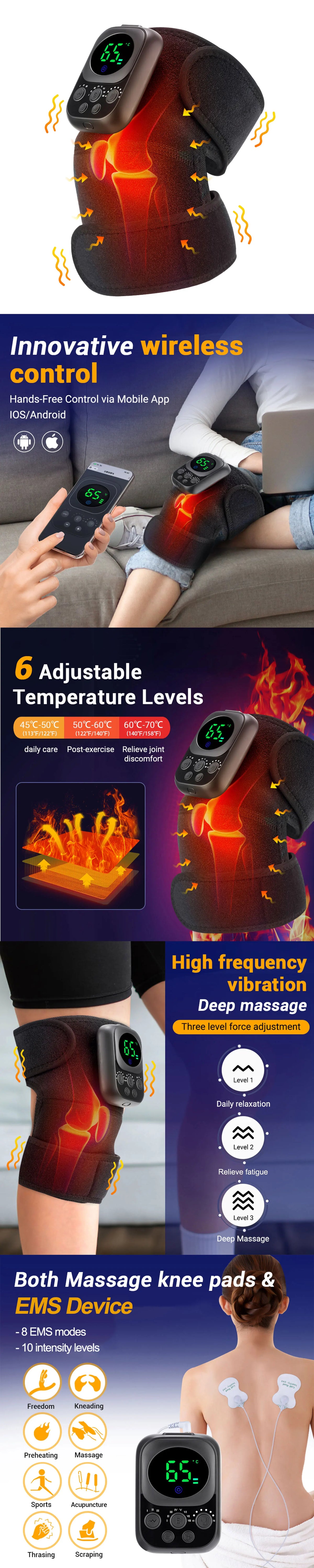Heated Knee Massage Wrap