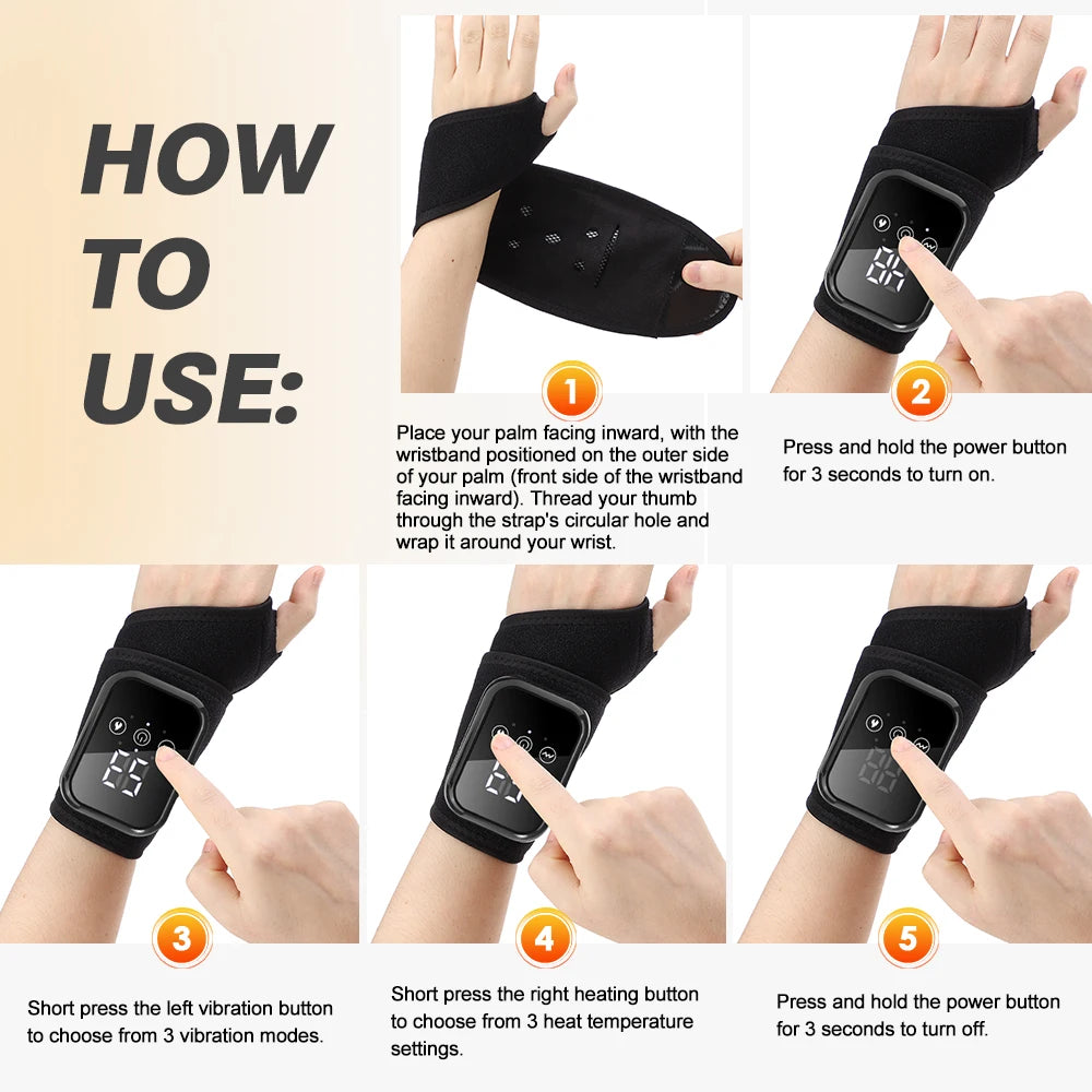 Heated Vibration Wrist Wrap